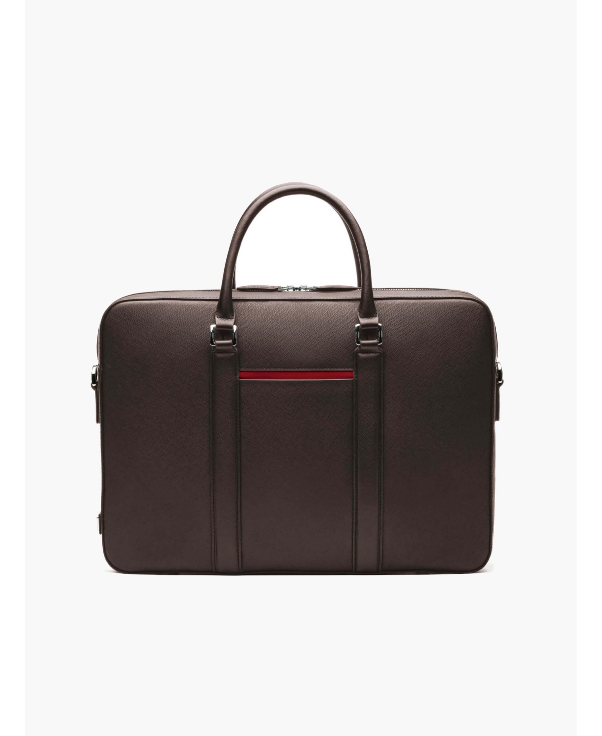 Maverick & Co. Men's Manhattan Leather Briefcase In Brown