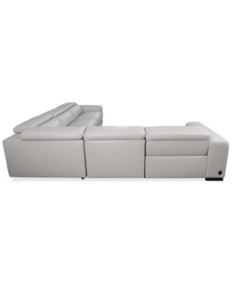 CLOSEOUT! Krofton 5-Pc. Beyond Leather Fabric Sectionals with 2 Power Motion Recliners