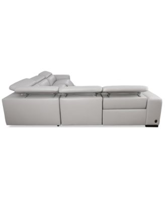 CLOSEOUT! Krofton 5-Pc. Beyond Leather Fabric Sectionals with 2 Power Motion Recliners