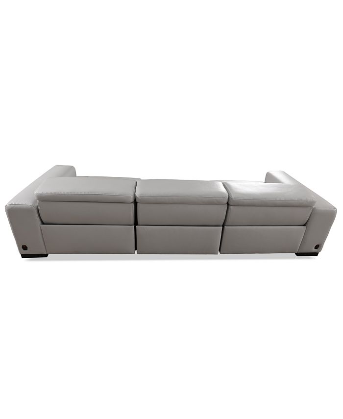 Furniture Krofton 3Pc. Beyond Leather Fabric Sofa with 3 Power Motion