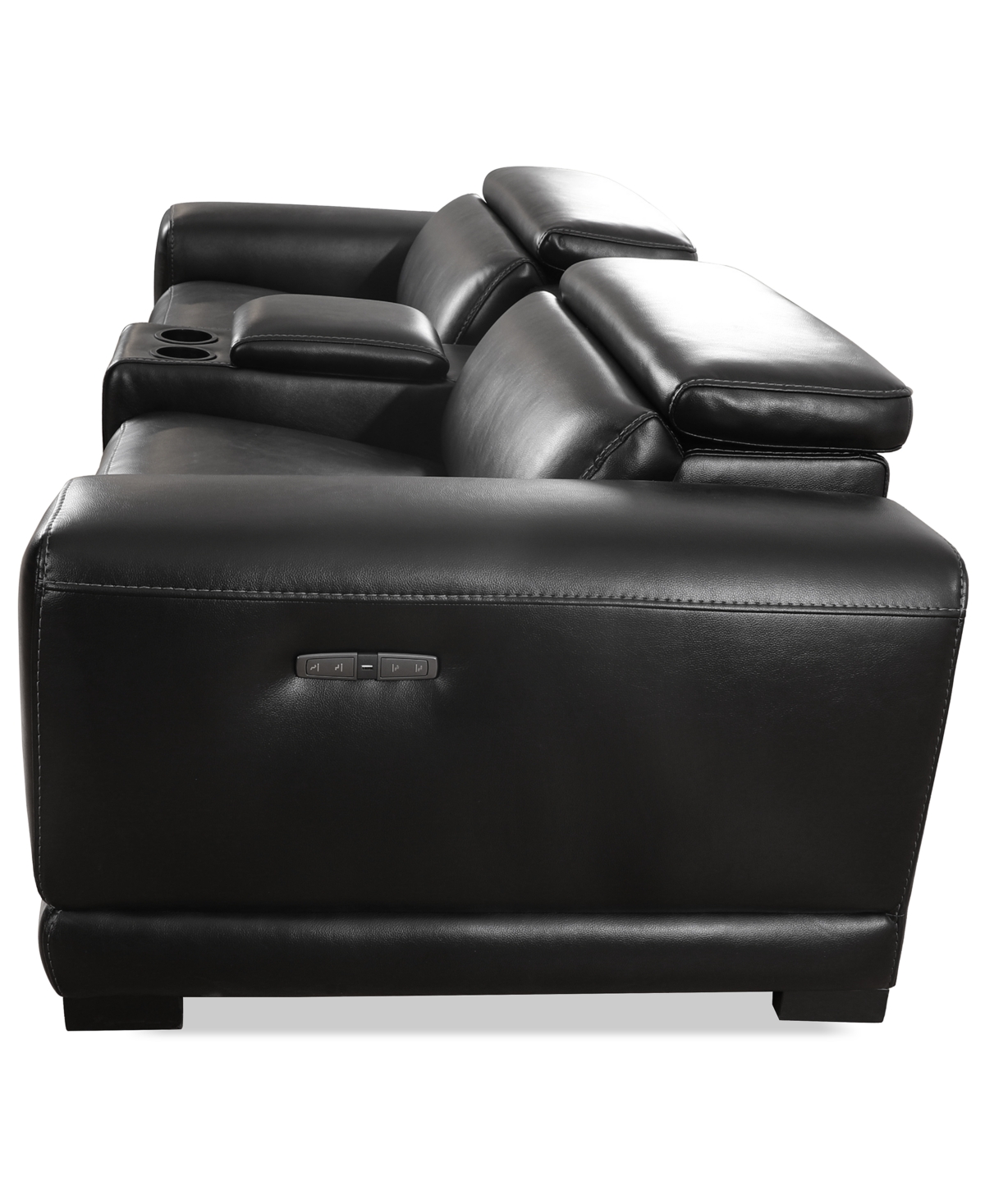 Krofton 3-Pc. Beyond Leather Fabric Sofa with 2 Power Motion Recliners and 1 Console, Created for Macy's