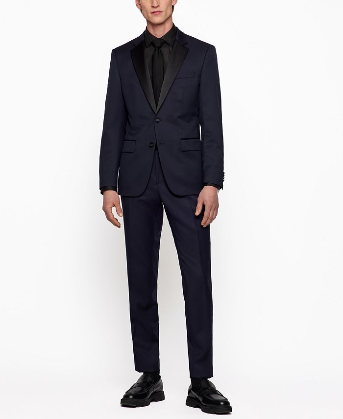 Hugo Boss Men's Slim-Fit Tuxedo Trousers - Macy's