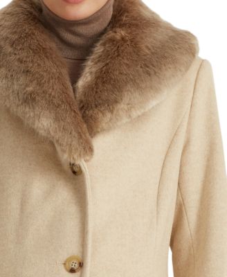 Women's Faux-Fur-Collar Coat