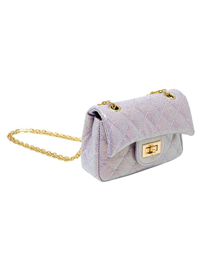 Tiny Treats Girl's Purple Classic Quilted Sparkle Mini Handbag - Macy's