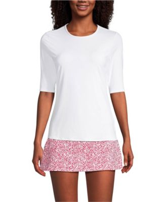 Women's SunShade UPF 50 Elbow Sleeve Rash Guard Swim Tee