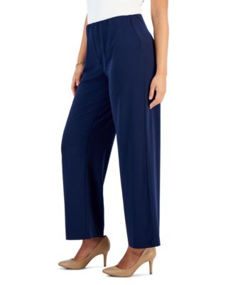 Petites Knit Wide-Leg Pull-On Pants, Petite & Petite Short, Created for Macy's