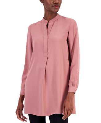 Anne Klein - Women's Long-Sleeve Nehru Tunic