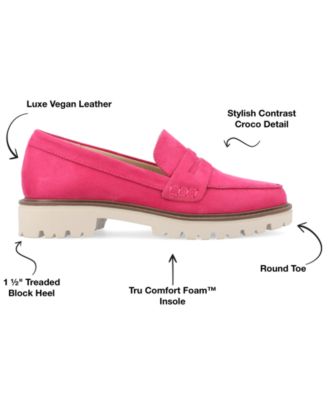 Journee Womens Kenly Medium and Wide Width Slip On Round Toe Loafer