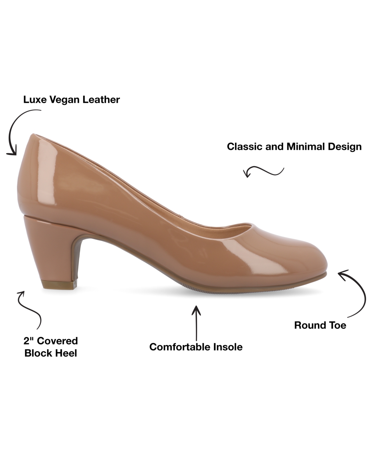 Journee Collection Journee Luu Pump In Taupe Patent