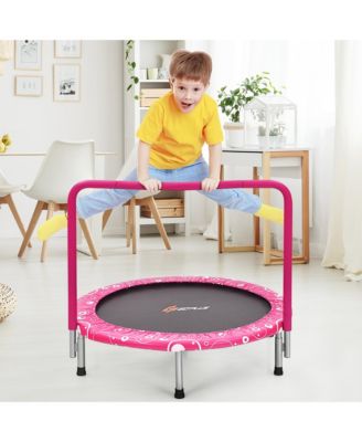 36'' Kids Trampoline Rebounder W/Full Covered Handrail