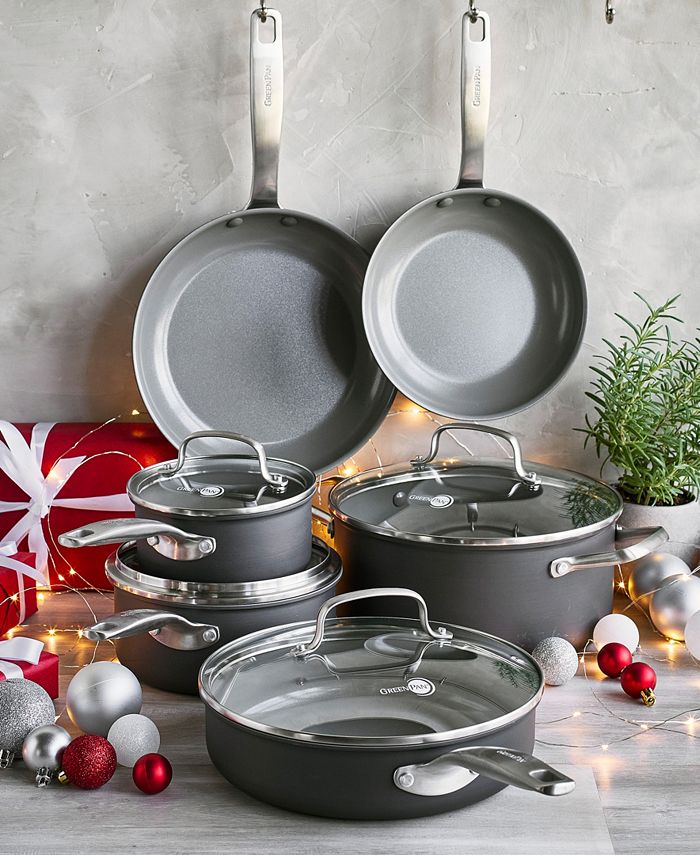GreenPan Chatham Ceramic NonStick Cookware Set, 10 Piece Macy's