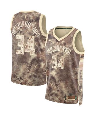 Men's and Women's Giannis Antetokounmpo Brown Milwaukee Bucks Select Series Swingman Jersey