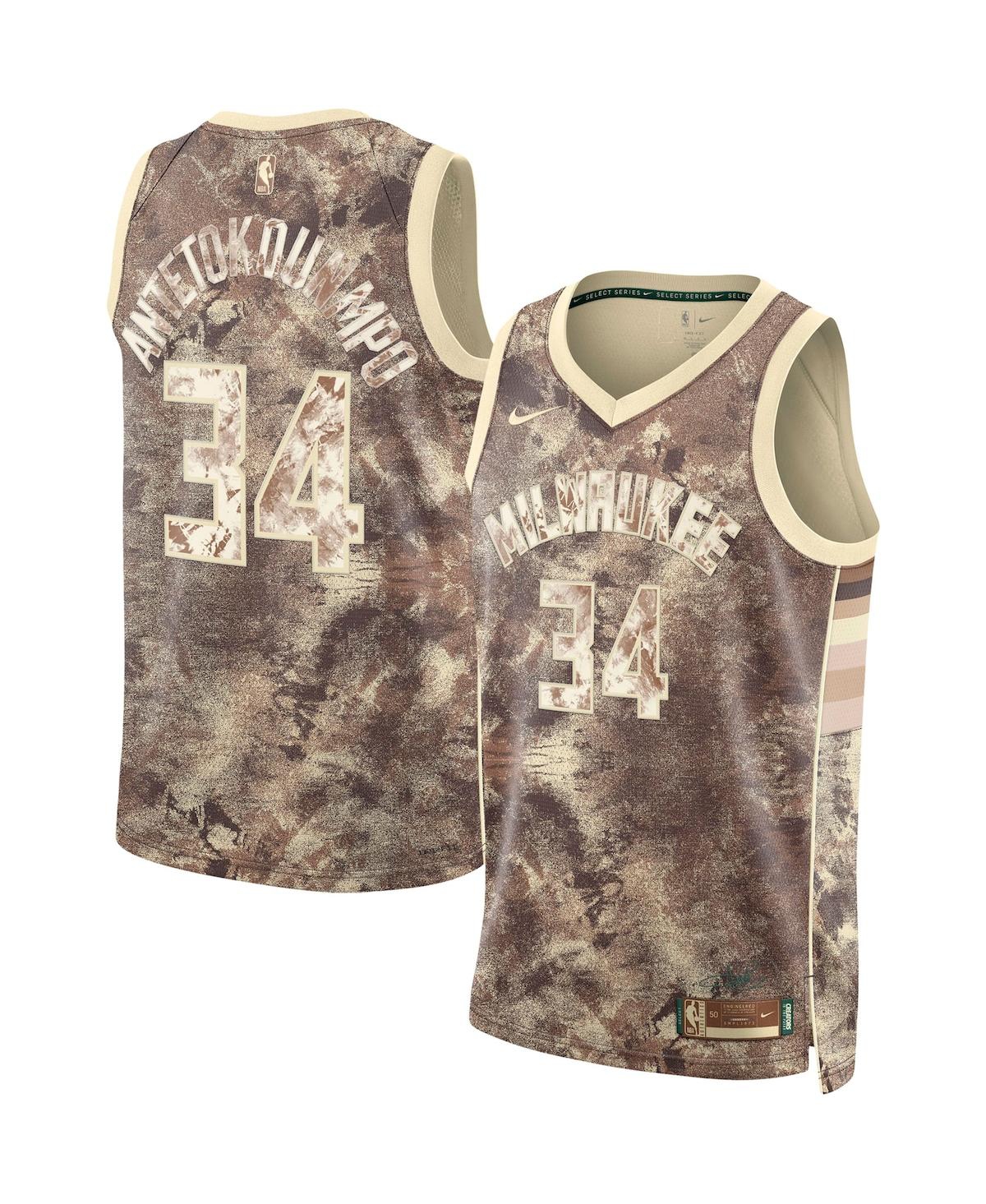 Men's and Women's Nike Giannis AntetokounmpoMilwaukee Bucks Select Series Swingman Jersey - Brown