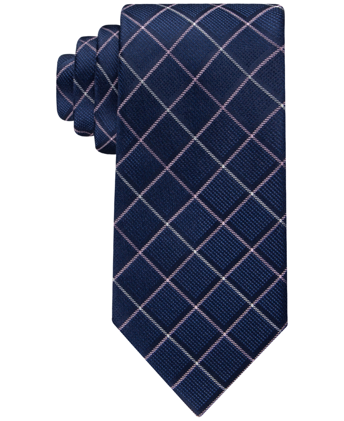 Tommy Hilfiger Men's Classic Shadow Grid Tie In Pink