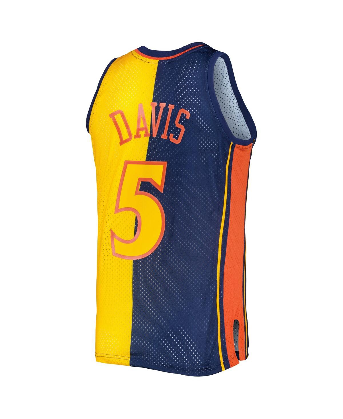 Men's Mitchell & Ness Baron Davis Gold Golden State Warriors Hardwood Classics 2006-07 Split Swingman Jersey - Gold
