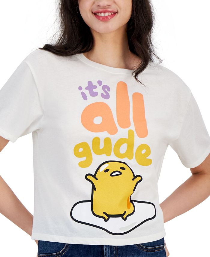 Love Tribe Juniors' Gudetama Graphic Relaxed-Fit Cropped T-Shirt - Macy's