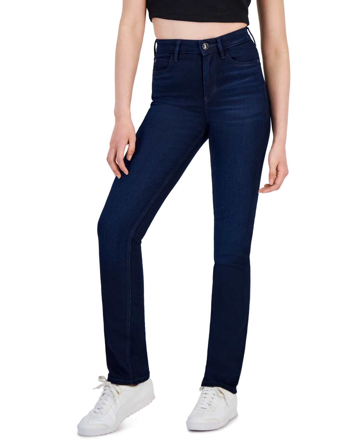 Guess Women's 1981 High-rise Straight-leg Jeans In Art Wash