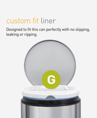 Code G 100pk Custom Fit Liners with 5 Quick Dispense Packs, 30L Kitchen Trash Bag Liners