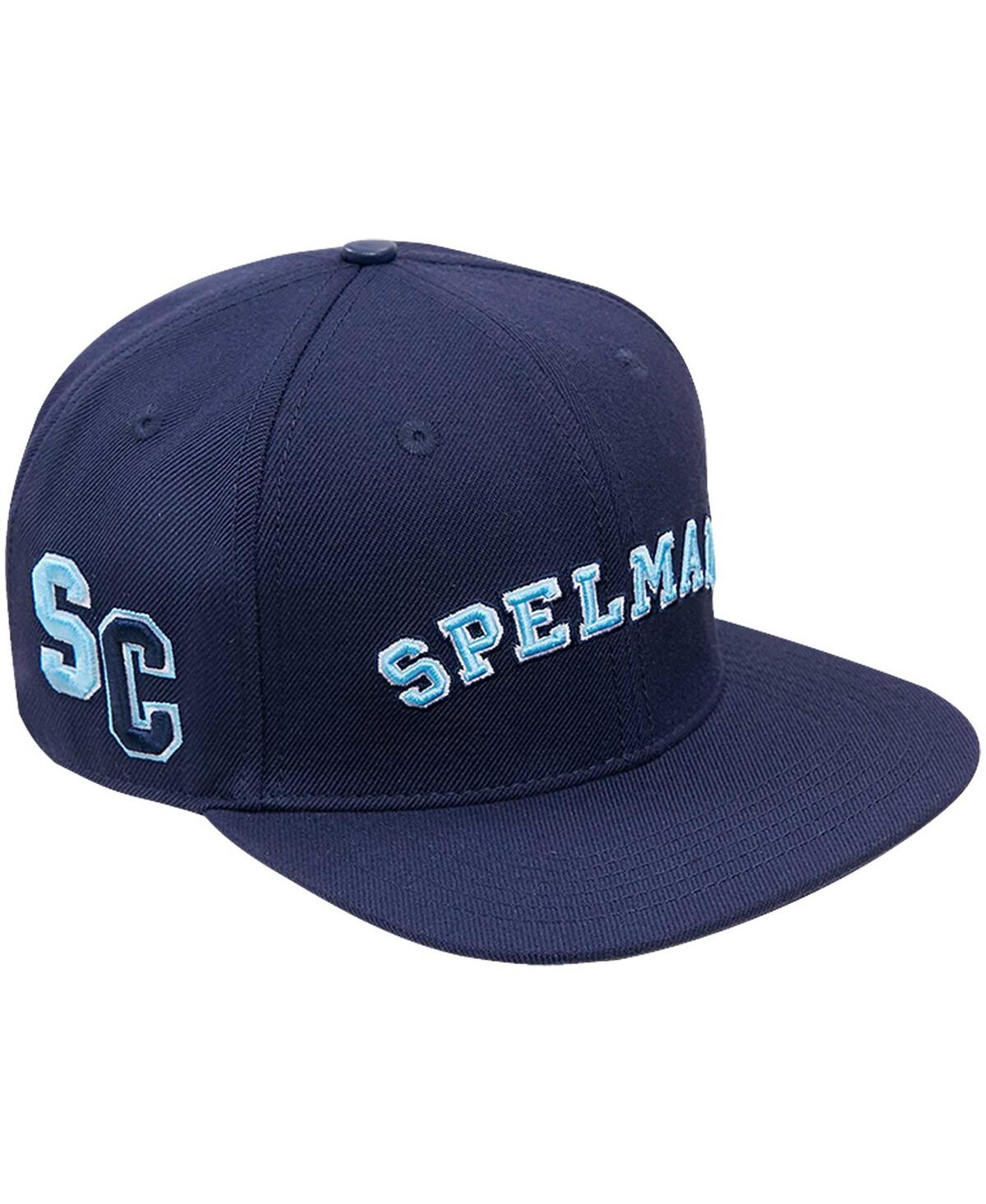 Shop Pro Standard Men's  Navy Spelman College Jaguars Evergreen Spelman Snapback Hat
