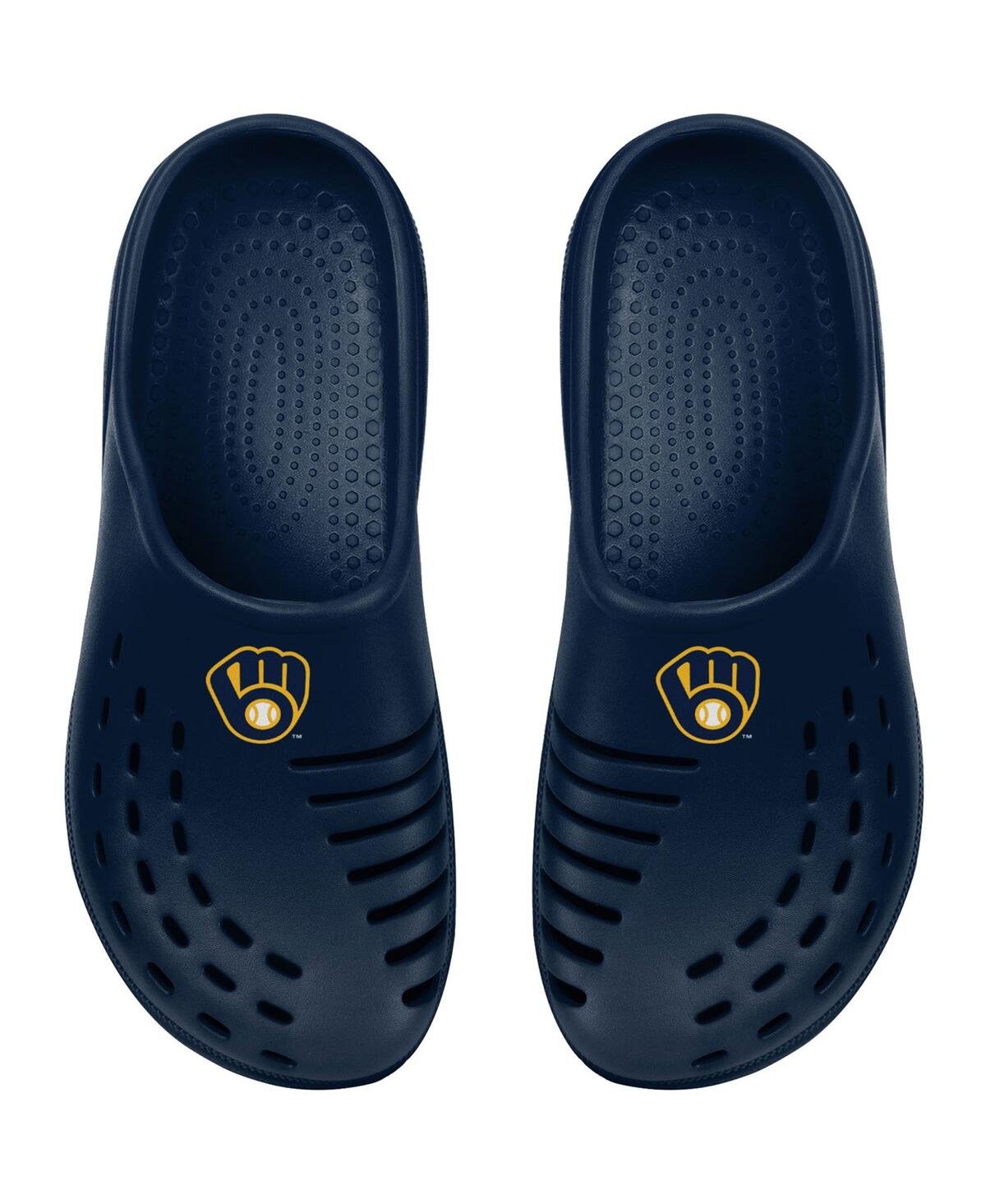 Foco Kids' Youth Boys And Girls  Navy Milwaukee Brewers Sunny Day Clogs