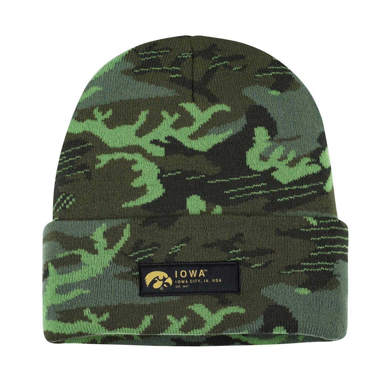 Men's Camo Iowa Hawkeyes Veterans Day Cuffed Knit Hat