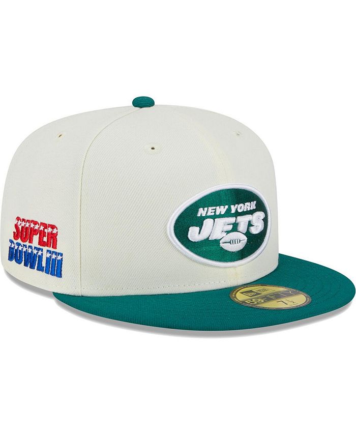 New Era Men's Cream New York Jets Retro 59FIFTY Fitted Hat Macy's