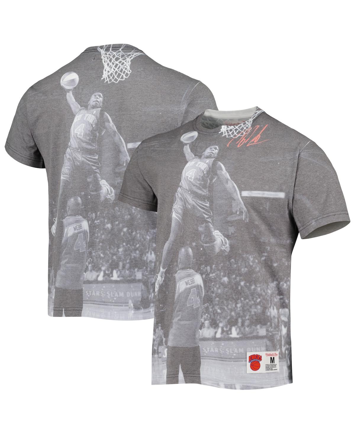 Shop Mitchell & Ness Men's  Nate Robinson Heather Gray New York Knicks Above The Rim T-shirt