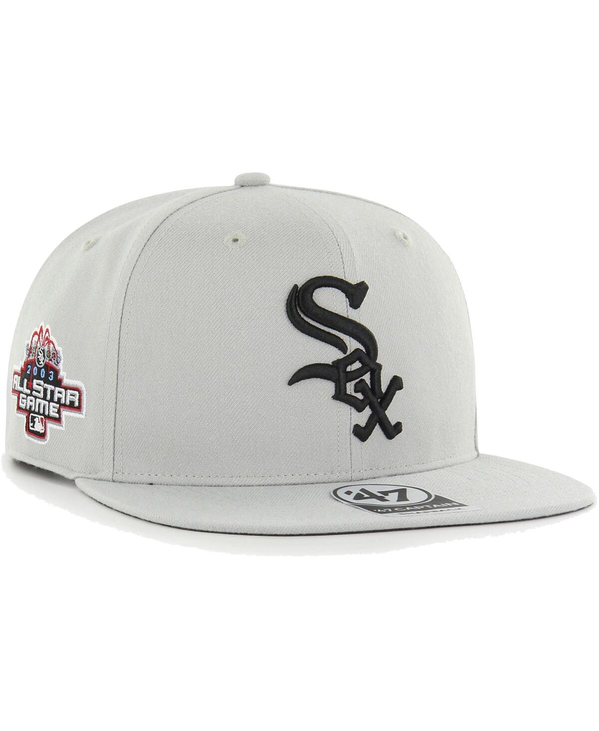 Shop 47 Brand Men's ' Gray Chicago White Sox 2003 Mlb All-star Game Sure Shot Captain Snapback Hat