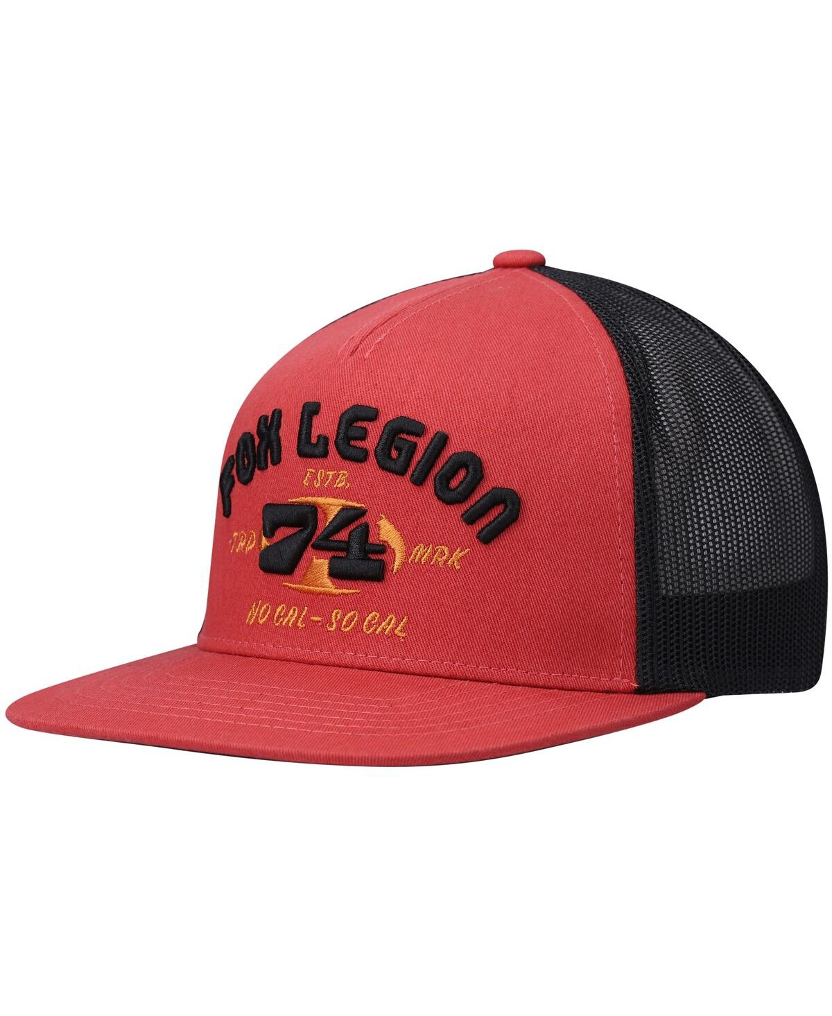 FOX MEN'S FOX RED AT BAY TRUCKER SNAPBACK HAT 