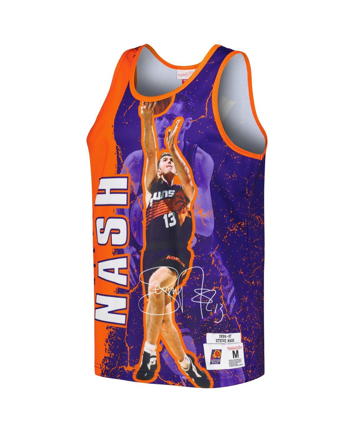 Men's Mitchell & Ness Steve NashPhoenix Suns Hardwood Classics Player Burst Tank Top - Purple