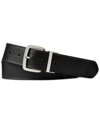 Reversible T leather belt