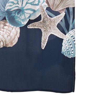 Avanti Blue Lagoon Ombre Seashells Shower Curtain, 72" x 72"