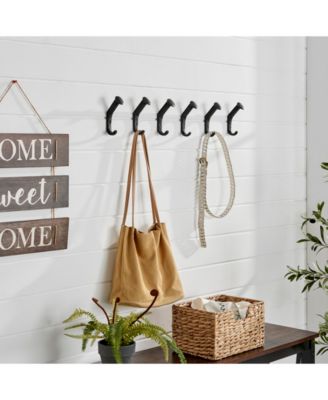 Cast Iron Railway Spike 6-Piece Wall Mount Hook Set