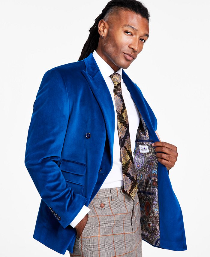 Tayion Collection Men Classic-Fit Velvet Jacket - Macy's