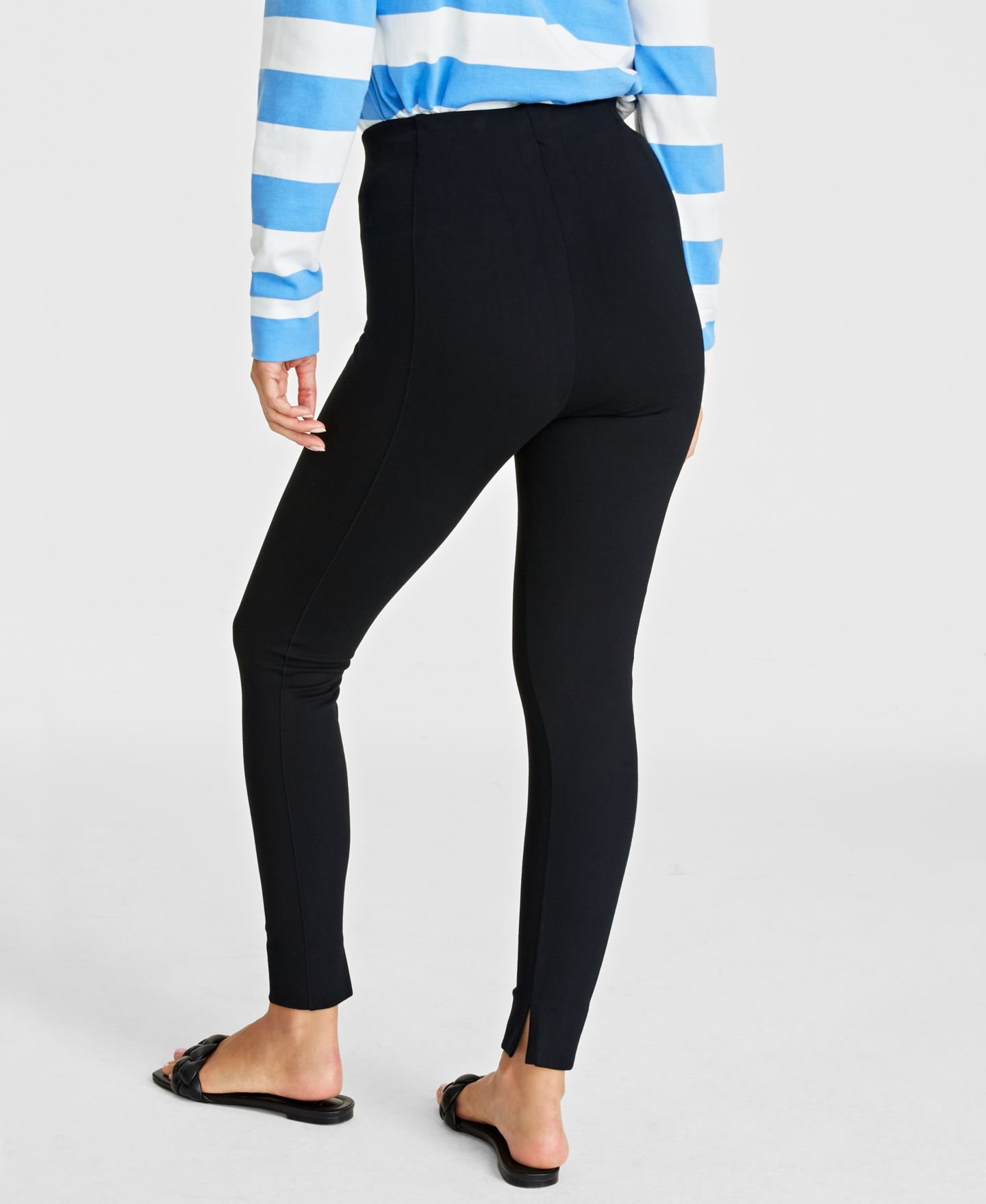 Женские леггинсы On 34th Ponte Skinny Leggings, Regular and Short Lengths, цвет: Глубокий чёрный — фото 3