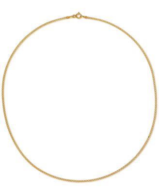 16" Bismark Link Chain Necklace (1-1/2mm) in 14k Gold