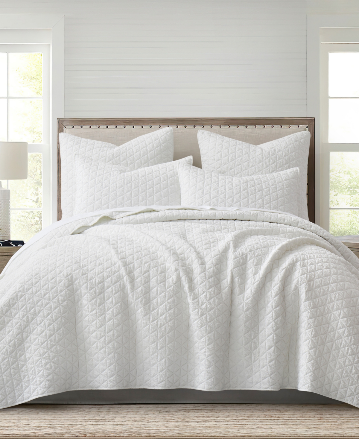 Levtex Homthreads Rowan Enzyme Wash 2-pc. Quilt Set, Twin/twin Xl In White