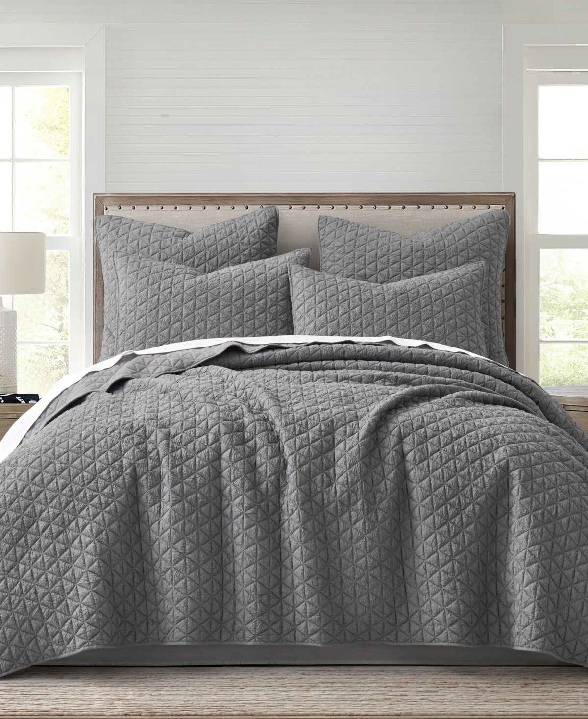 Levtex Homthreads Rowan Enzyme Wash 2-pc. Quilt Set, Twin/twin Xl In Gray