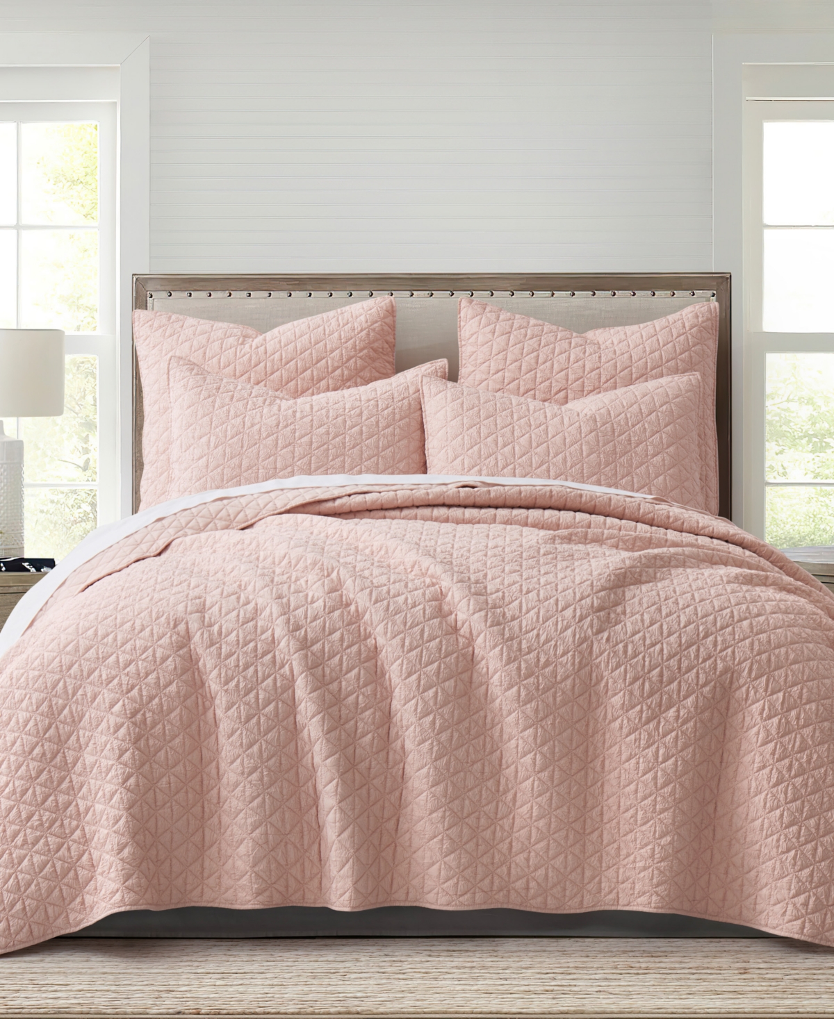 Levtex Homthreads Rowan Enzyme Wash 2-pc. Quilt Set, Twin/twin Xl In Pink