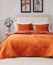 Orange bedspread store king