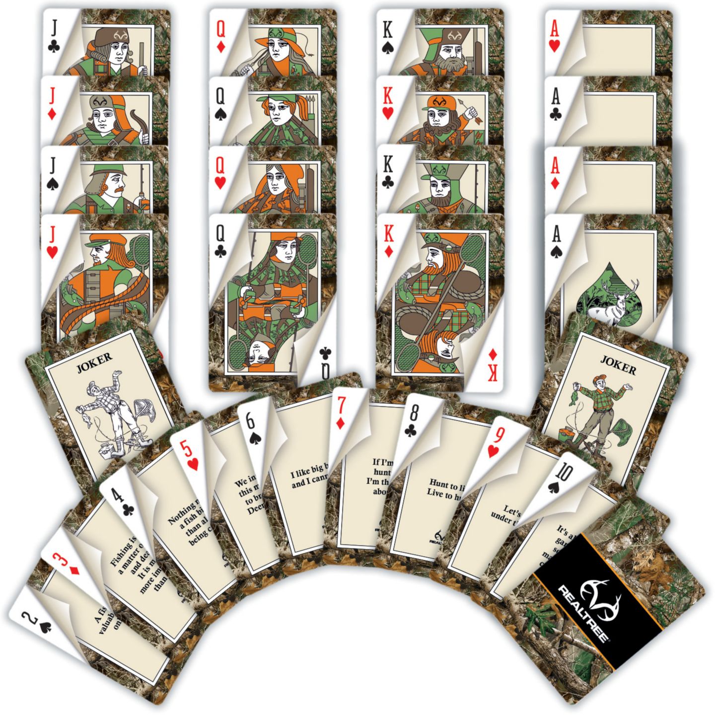 Детские карточные игры MasterPieces Puzzles Realtree Playing Cards 54 Card Deck, от 14 лет, цвет: Разноцветный — фото 2