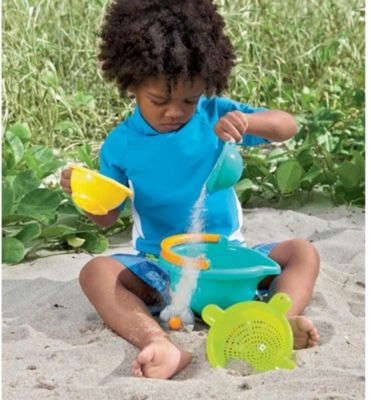 Sand Bucket Scooter - 4 Piece Nesting Beach Toy Set for Toddlers