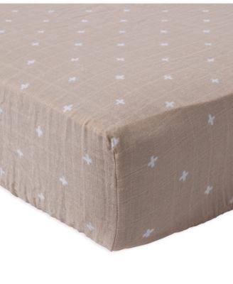 Baby Boys or Baby Girls Printed Muslin Crib Sheet