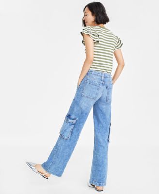 Women's Flutter-Sleeve Ribbed Top, Created for Macy's