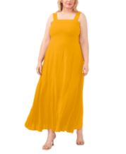 Macys plus size yellow dresses hot sale