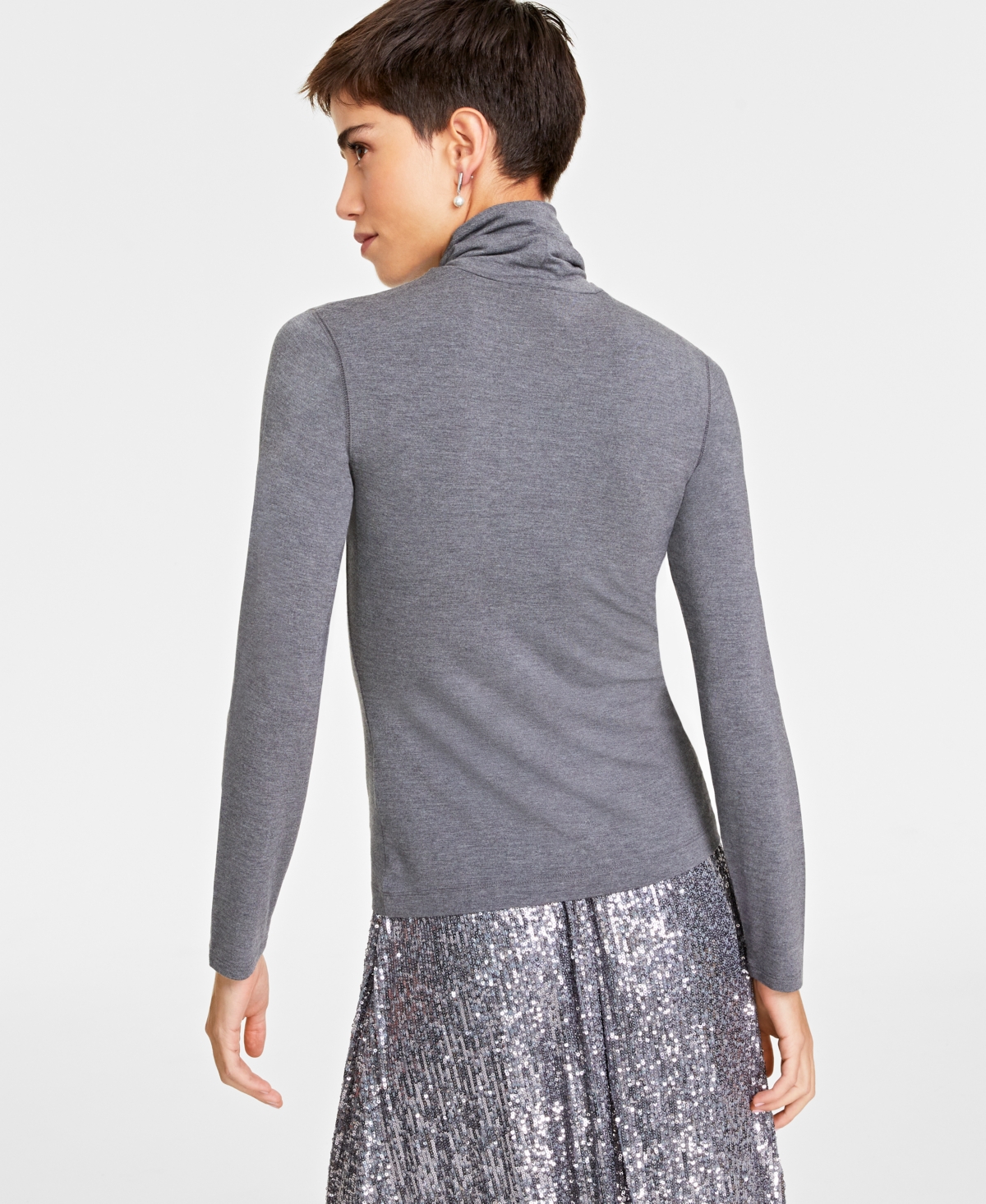 On 34th Women's Modal Long Sleeve Turtleneck, Created for Macy's