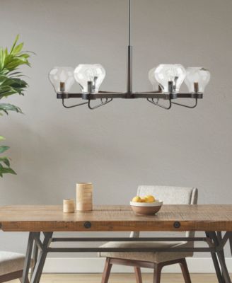 Bowl Shaped Glass Shades Devon 6-Light Chandelier