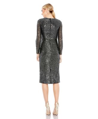 thumbnail image 2 of Miessialwomens Velvet Maxi Dress Retro Faux Wrap V Neck Long... 2 of 12