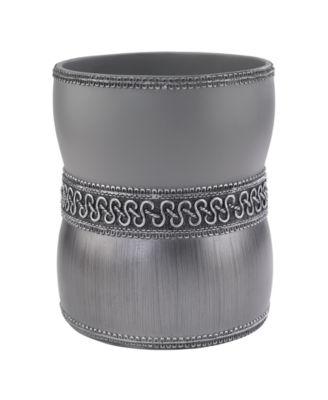 Braided Medallion Colorblocked Wastebasket