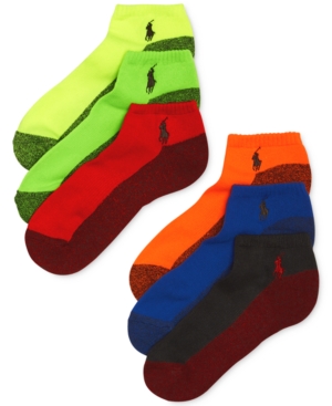 Polo Ralph Lauren Men's Athletic Celebrity Sport Socks 6-Pack